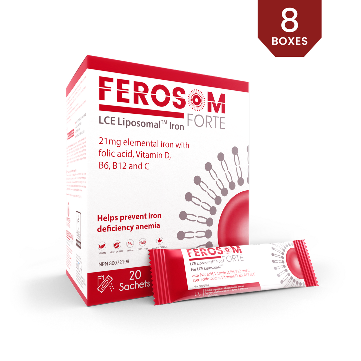 LCE Liposomal Iron Sachets (Berry-flavoured)