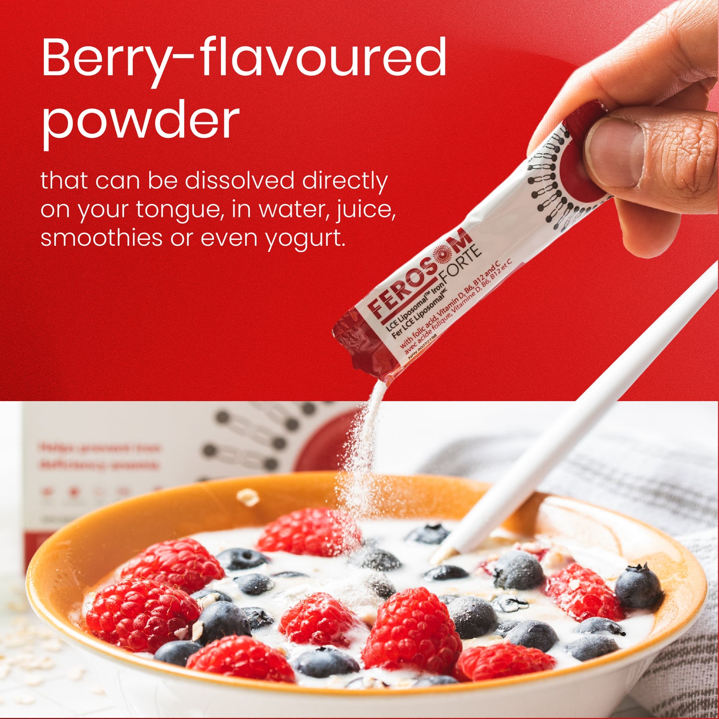 LCE Liposomal Iron Sachets – Berry-flavoured
