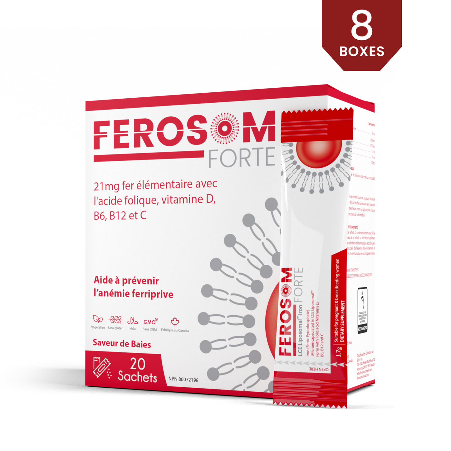 LCE Liposomal Iron Sachets (Berry-flavoured)