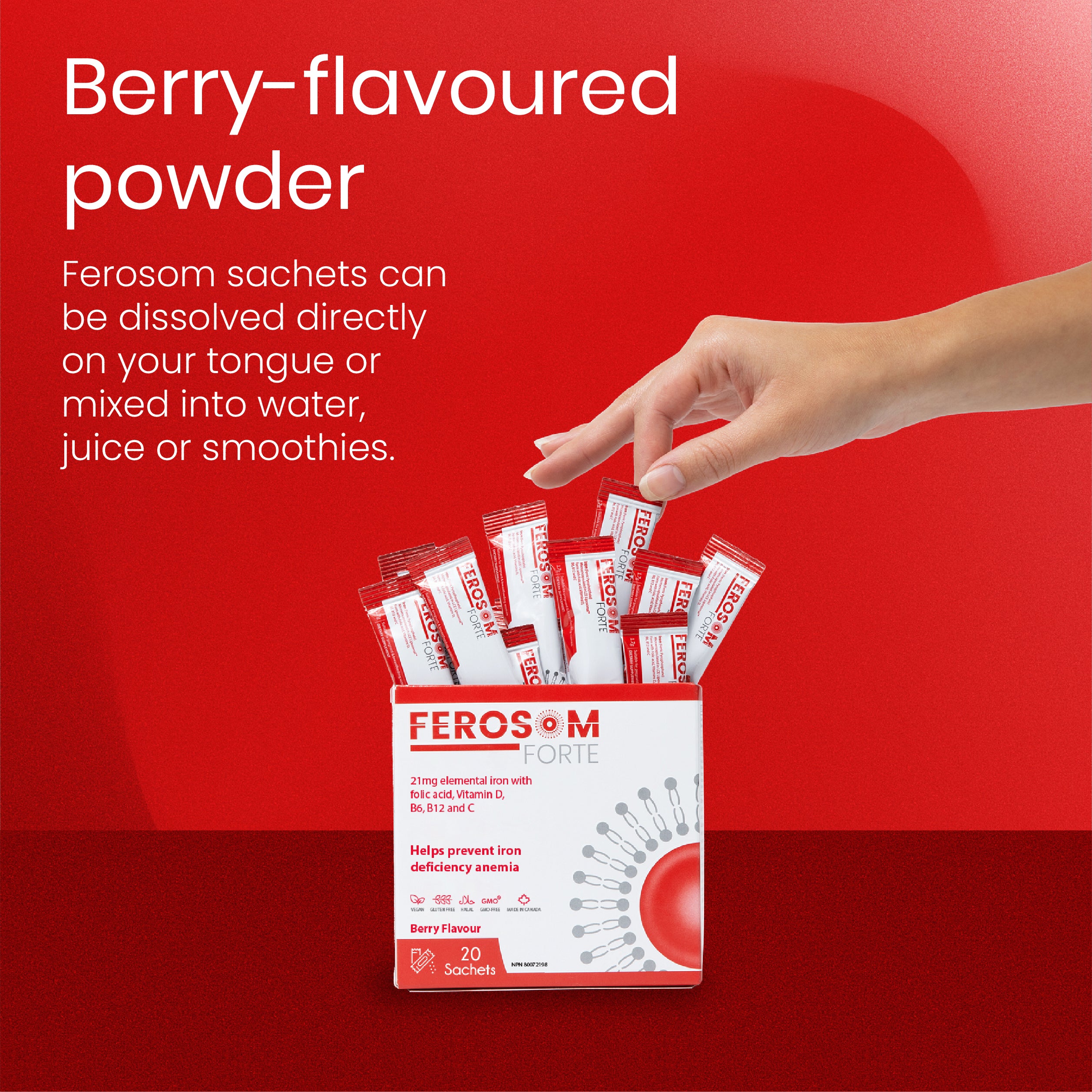 LCE Liposomal Iron Sachets (Berry-flavoured)