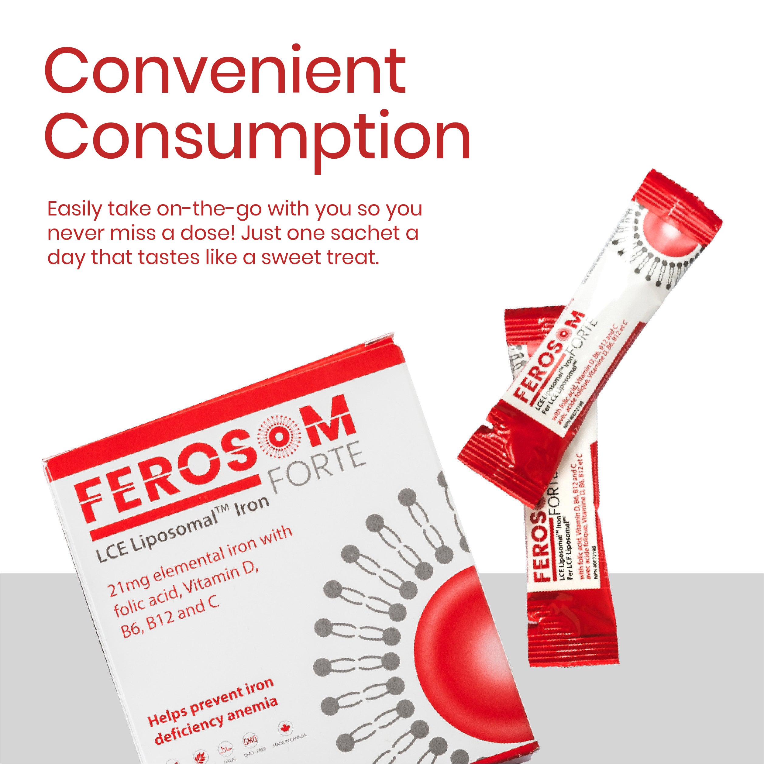 LCE Liposomal Iron Sachets (Berry-flavoured)